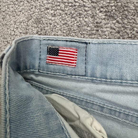 True Religion Cora Mid Rise Straight Leg Denim Jeans Womens 28 Light Wash Casual - Picture 8 of 16